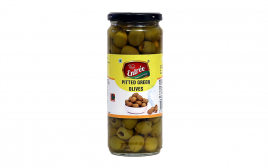 Vishaal Entree Pitted Green Olives   Glass Jar  360 grams
